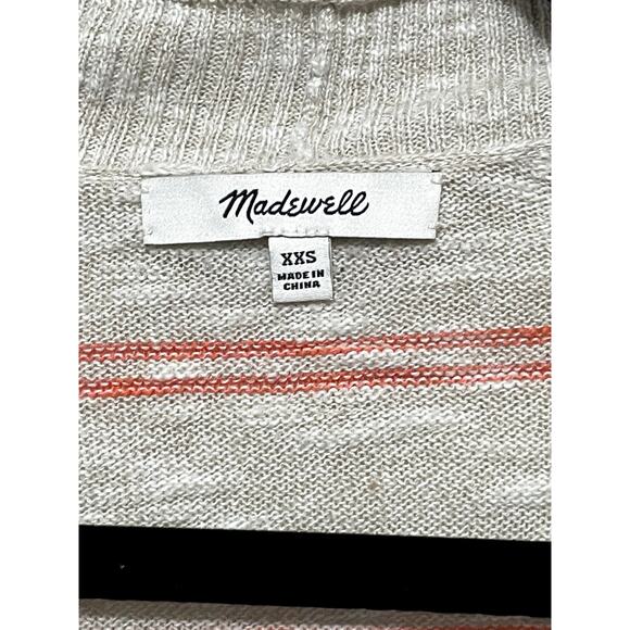 MADEWELL Tan and Orange Cardigan Size XXS Style: #AM932 - Picture 2 of 7